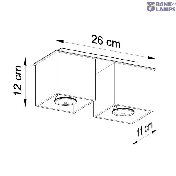 SPOT QUAD 2 WHITE GU10 2X40W IP20 image 7