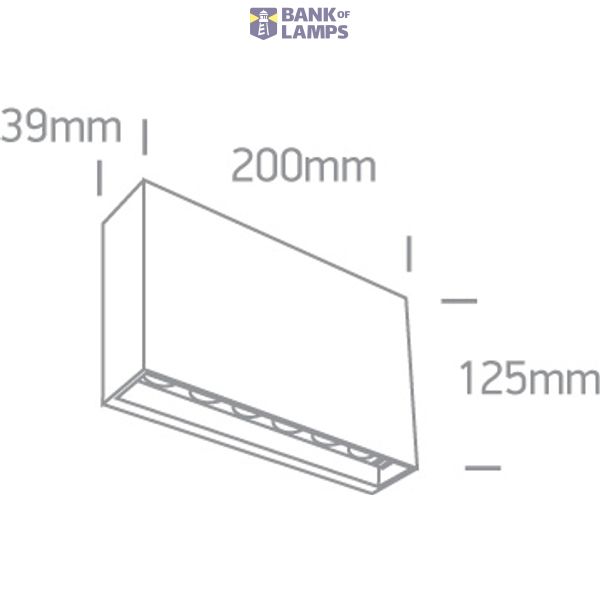 ANTHRACITE WALL LIGHT 2x6W CCTV IP65 230V image 2