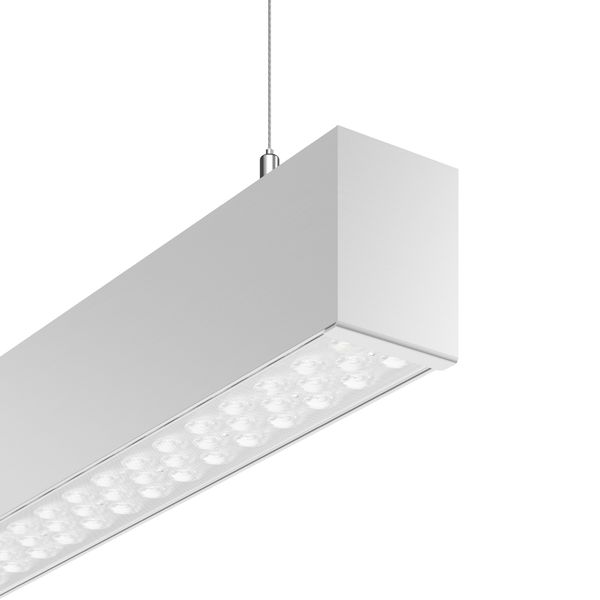LINEDO single IP20, 40 W, 6100 lm, 830, aluminium, DALI Pendant lumina image 1