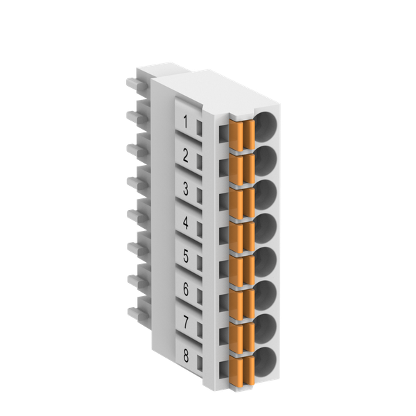 Terminal block set. Spare part for option board. 8-pole. Spring terminal. 6 pieces (TA5220-SPF8) image 1