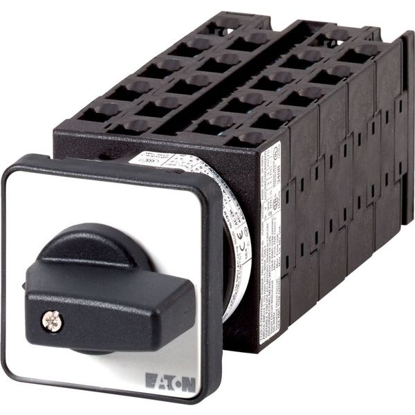 T0-10-8374/E Changeoverswitches, T0, 20 A, flush mounting, 10 contact unit(s), Contacts: 20, 90 °, maintained, Without 0 (Off) position, 1-2, Design number 8374 image 1