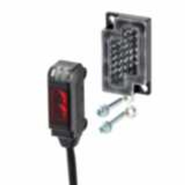 Retroreflectie, 1-20 cm, smal, incl. E39-R4 reflector, 12-24 VDC, PNP, E3T 3012B image 1