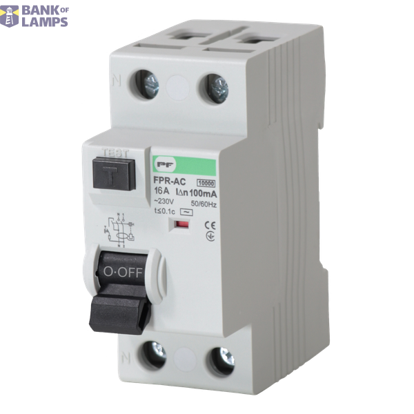 Residual current circuit breaker FPR-AC 2P 16A 0,1A AC-type image 1