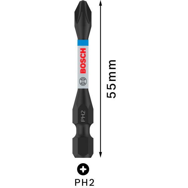 PRO Phillips Impact Bit, PH2, 55 mm, 2 pcs image 2