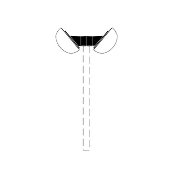 CHIP CORNER BRACKET TWIN FOR 60MM MAST BLACK image 2