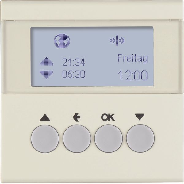 KNX radio blind time switch quicklink, display, S.1, white glossy image 1