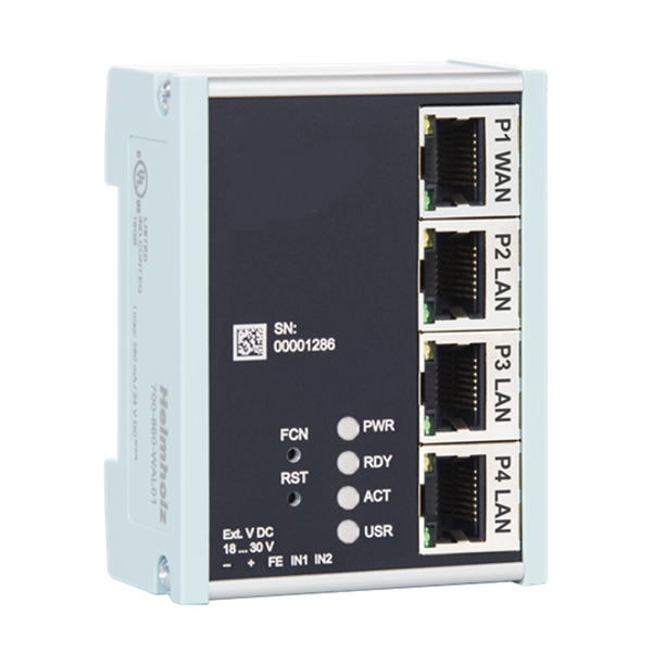 WALL IE - Industrial NAT GW/Firewall 1x WAN/ 3x LAN, 10/100Mbit/s image 1