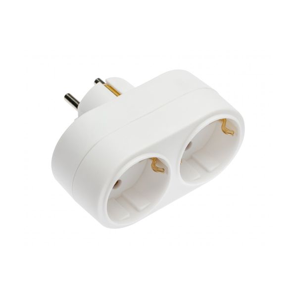 Schuko socket splitter 1 to 2 image 1