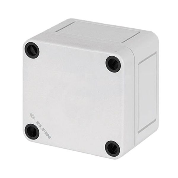 Polycarbonate push-button enclosure 65x65x57, undrilled image 1