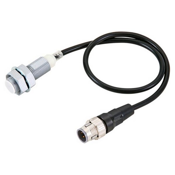 Proximity sensor, inductive, brass-nickel, Spatter-coating, M12, shiel E2E 8494R image 1