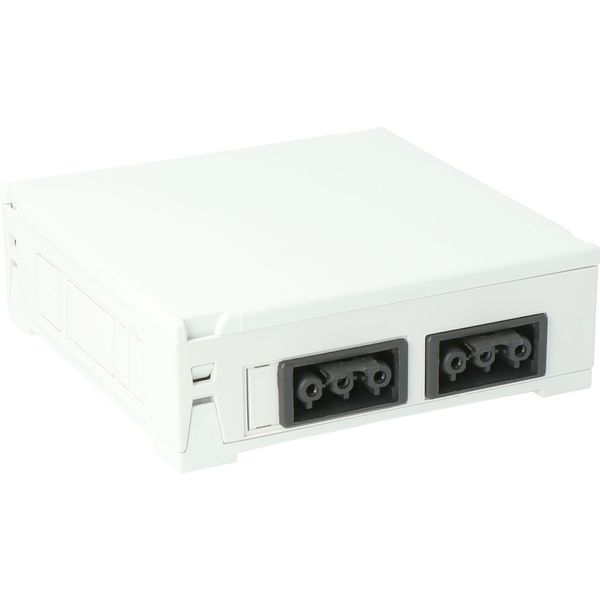 Flat box, 2x3p black + connection wires Wieland image 1