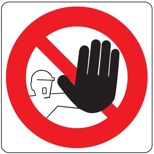 Adhesive for square prohibit. signs - Side: 125 mm image 1