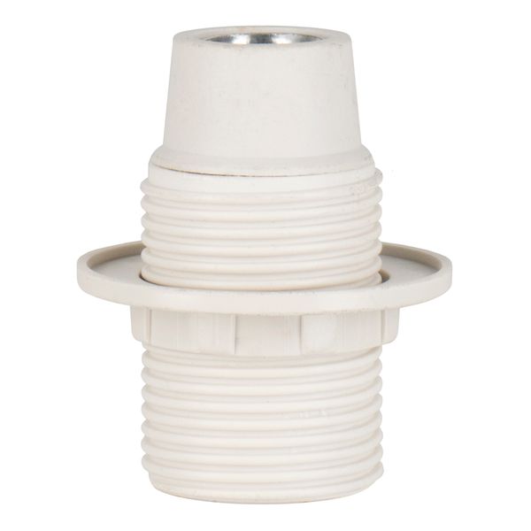 Lampholder E14 TP Threaded + Ring White image 1