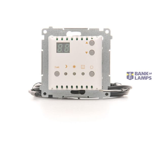 Temperature regulator with dispaly, with outer sensor, white image 1