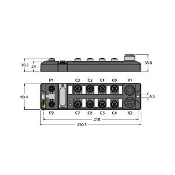 Compact Multiprotocol RFID Module for Ethernet Compact RFID and I/O module programmable via CODESYS V3   TBEN-L4-4RFID-8DXP-CDS image 2