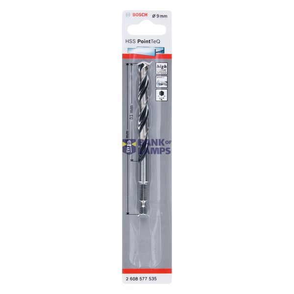 HSS PointTeQ Hex Drill Bit 9.0mm 1 pcs. image 2