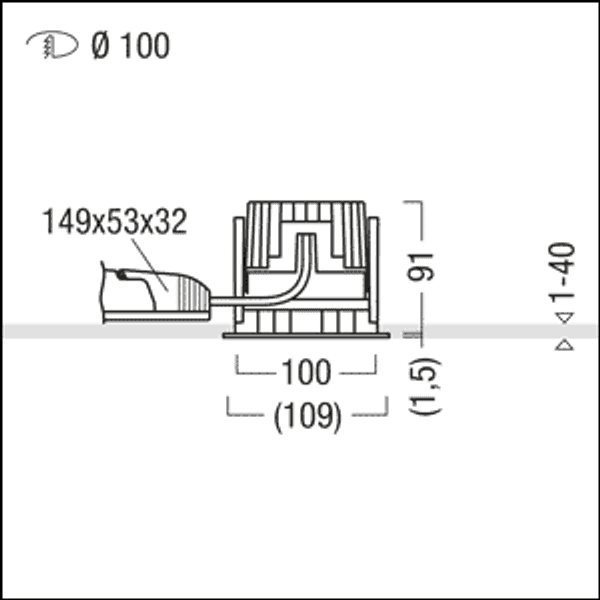 PANOS INF R100L 15W 930 LDO SP-WH TL - LED ceiling-recessed luminaire image 3