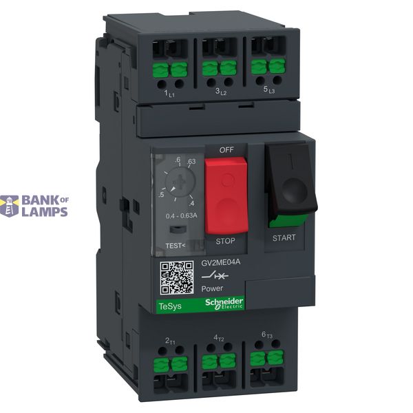 Tesys MOTOR CB TH-MAG 0.63A PB Snap-in image 1
