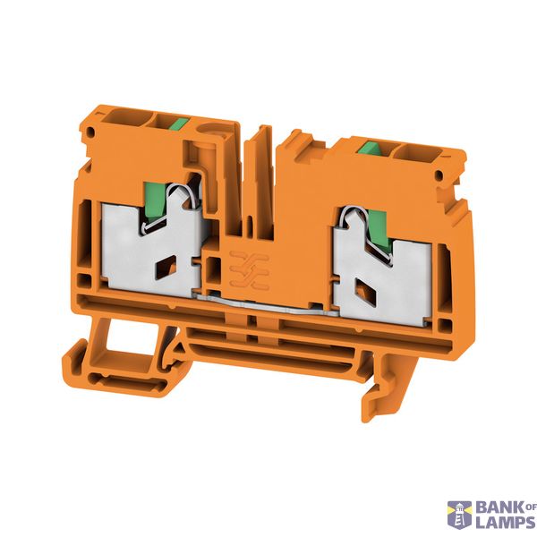 Feed-through terminal block, SNAP IN, orange, 6 mm², 41 A, 1000 V, Num image 1