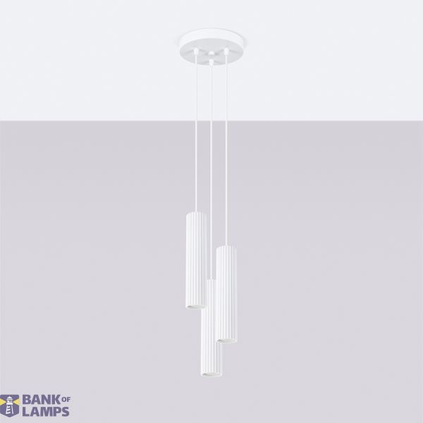 HANGING LAMP WITH SUSPENDED CASCADE TUBES FROM THE CARBON SERIES FOR GU10 FOR DINING ROOM image 2
