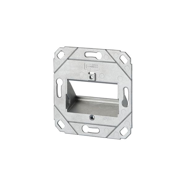 Keystone wall outlet flush mounted without cover 3 port unequipped image 2