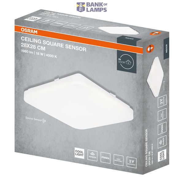 CEILING SQUARE SEN 18W 840 IP20 OSRAM image 2