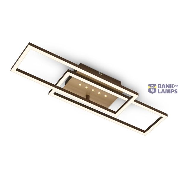 LED ceiling light with LED dots,brown-gold,LED/28W image 1
