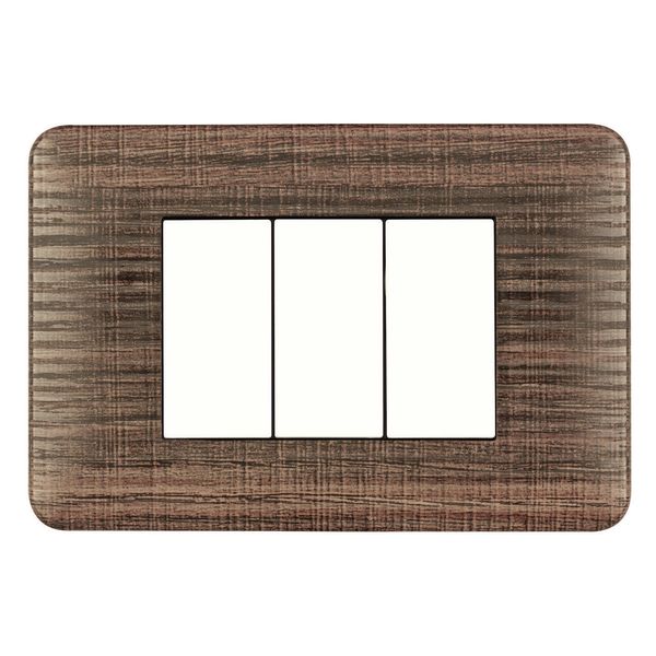 FRAME 3 MOD F/ ADAPTER 3 MOD WENGE image 1