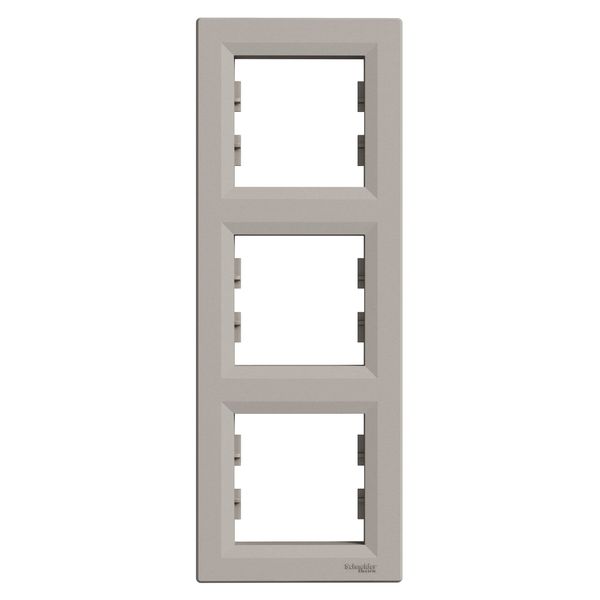 Asfora-vertical 3-gang frame-bronze image 1