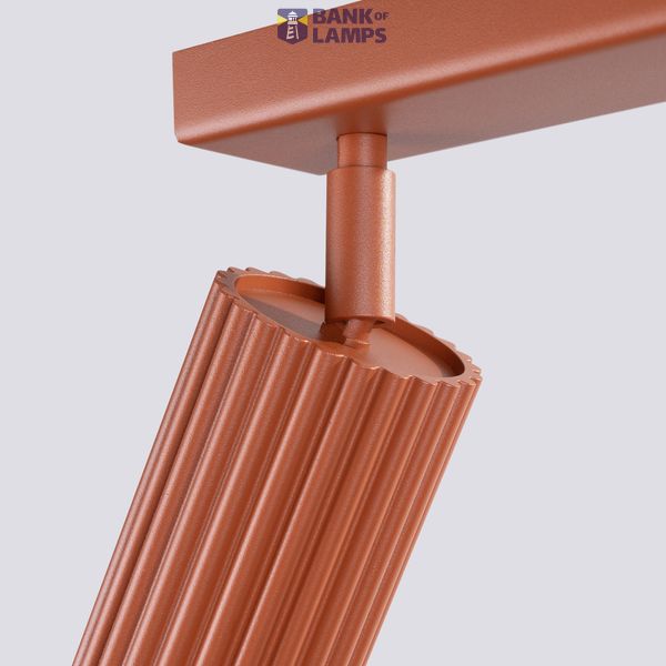 REFLECTORS ON A LONGITUDINAL CEILING STRIP IN RED COLOUR 6XGU10 CARBON image 7