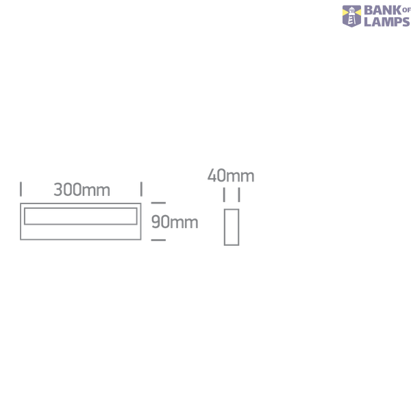 WHITE WALL LIGHT CCTV 12W IP20 230V image 2