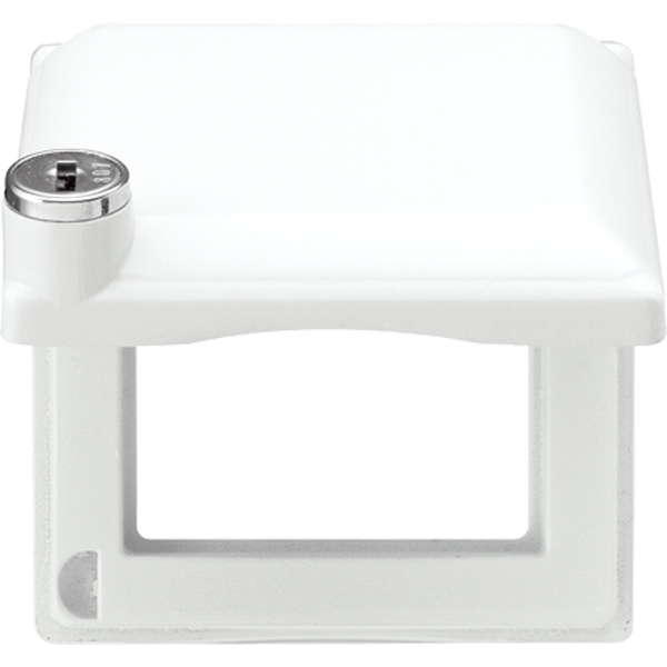 Hinged lid with frame, single, AS 500, alpine white image 1