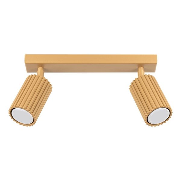 STYLISH GOLDEN SPOTLIGHTS ON A CEILING STRIP FROM THE KARBON FAMILY FOR THE HALLWAY image 1