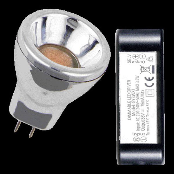 LED MR8 GU4 3W 927 35D Set with dimmable driver image 2