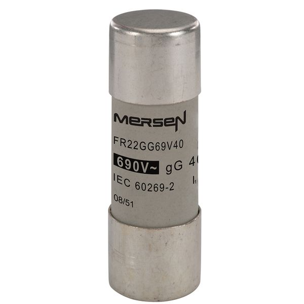 Cylindrical fuse-link gG 22x58 IEC 690VAC 40A image 1