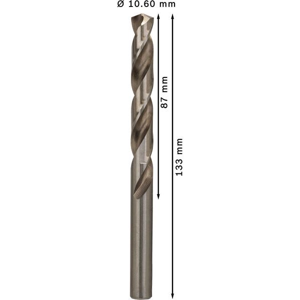 Metal drill bits HSS-G, DIN 338 10,6 x 87 x 133 mm 5 pcs. image 2