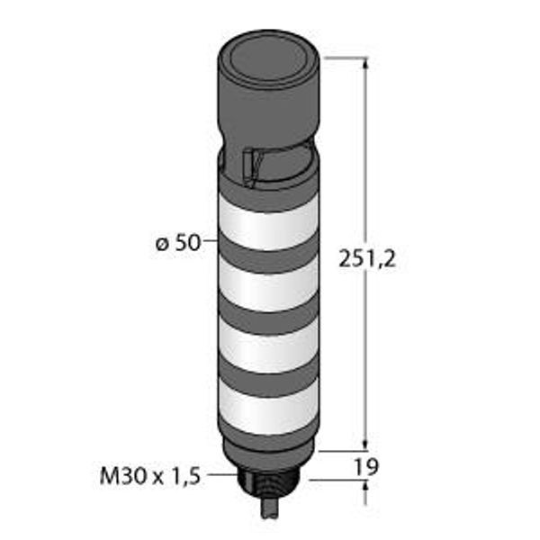 LED Signal Light Tower Light   TL50HBGYRAOS image 1
