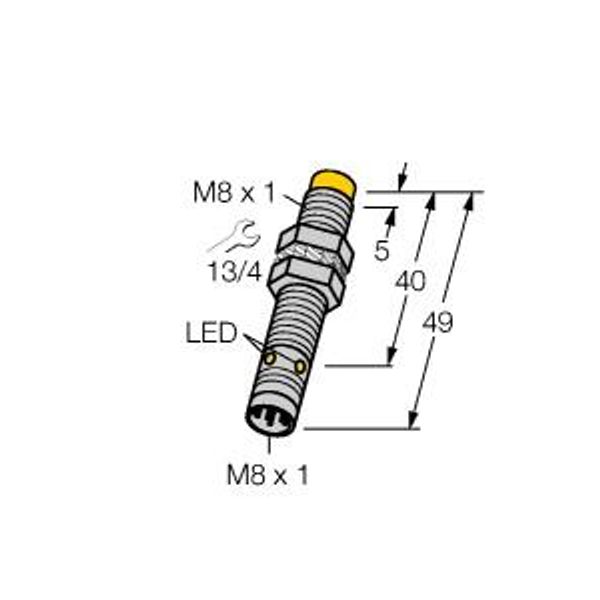 Inductive Sensor With Extended Switching Distance   NI6U-EG08-AP6X-V1131 image 1