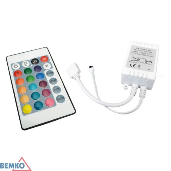 CONTROLLER LED + REMOTE CONTROL  IR 72W 24 RGB image 1