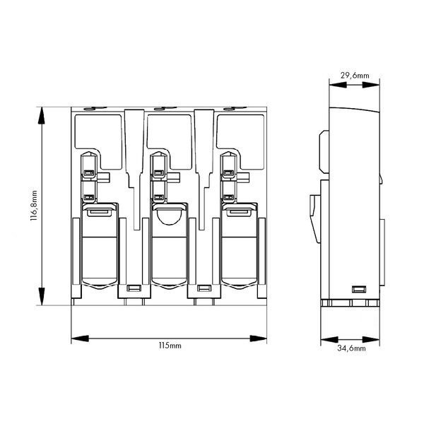 Cable terminal block for contacter size 4 image 2