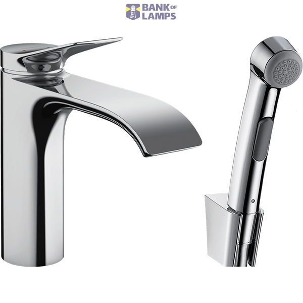 Vivenis Bidette 110, sink mixer with push-open, chrome image 1