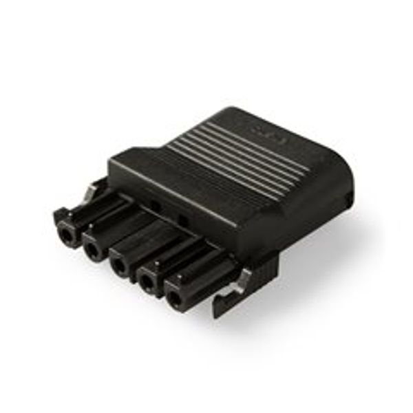 NAC52S.BX2 | Coupler 5p socket, str-rel, blk, 5/p. image 1