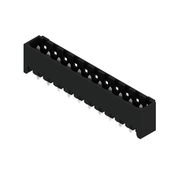 PCB plug-in connector, male header, closed side, THT/THR solder connection, 5.08 mm, Number of poles: 11, 180°, Solder pin length (l): 3.2 mm, tinned, black, Box image 2