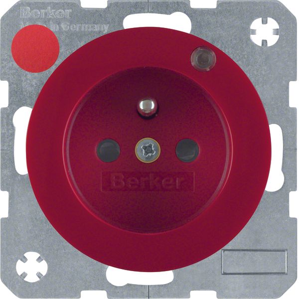 Soc.out. earth.pin+LED,enhncd contact prot.,screw-in lift term.,R.1.3, image 1