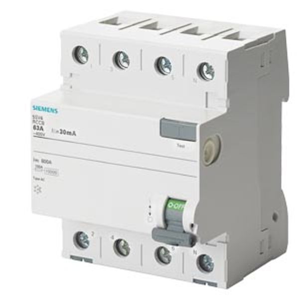 RCCB, 4-pole, type AC, In: 63 A, 500 mA, Un AC: 400 V image 1