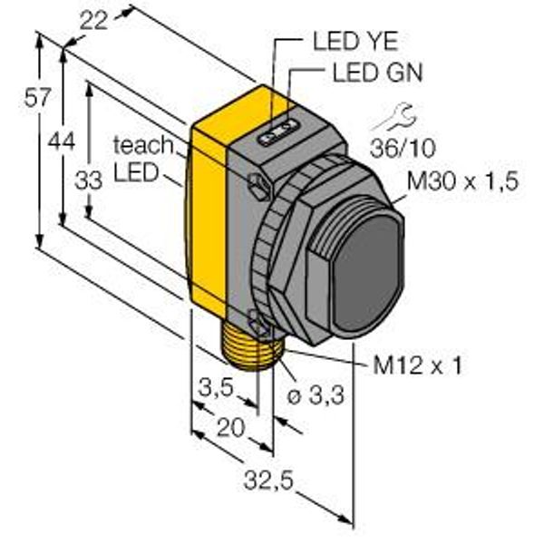 Photoelectric Sensor Diffuse Mode Sensor   QS30EDVQ image 2