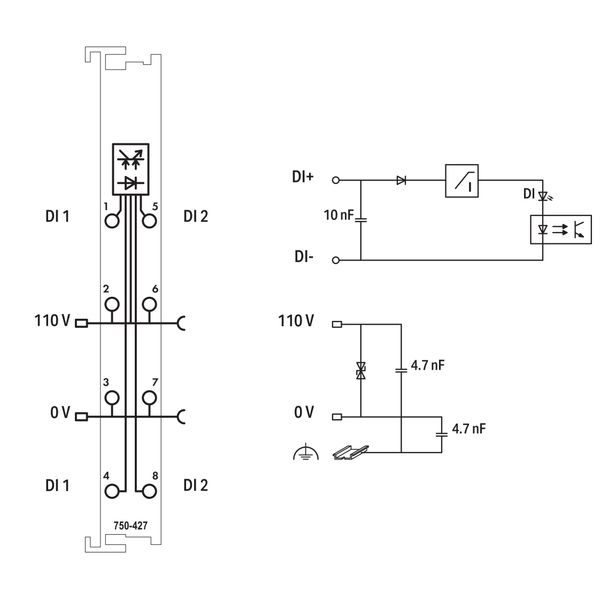 2-channel digital input 110 VDC light gray image 5