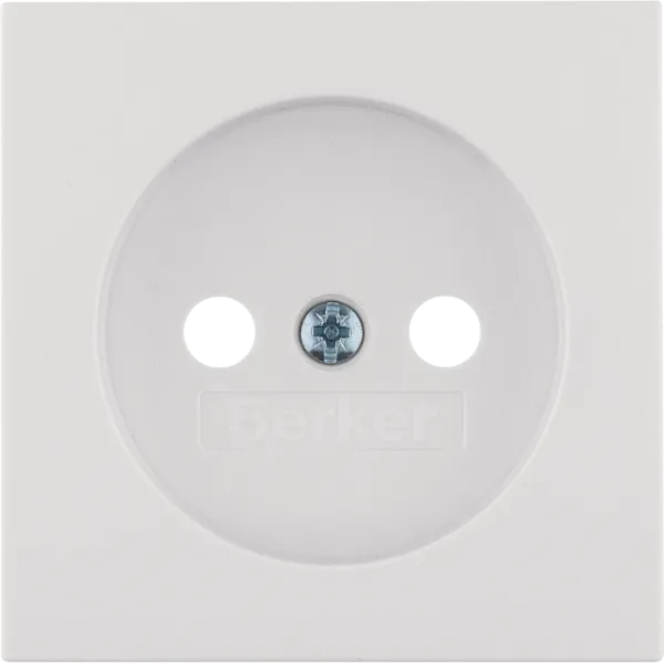Central part for socket without earth pin, Berker S.1/B.x, white, gloss image 1