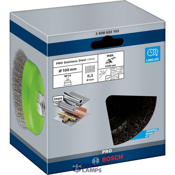 Cup Brush Crimped 100 Stainless image 2