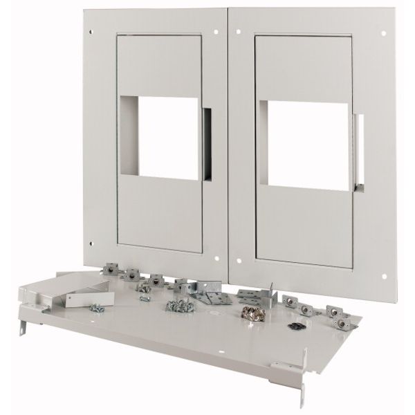 XM2N43W08C-XR Front plate, 2xNZM4, 3p, withdrawable + remote operator, W=800mm, grey image 1